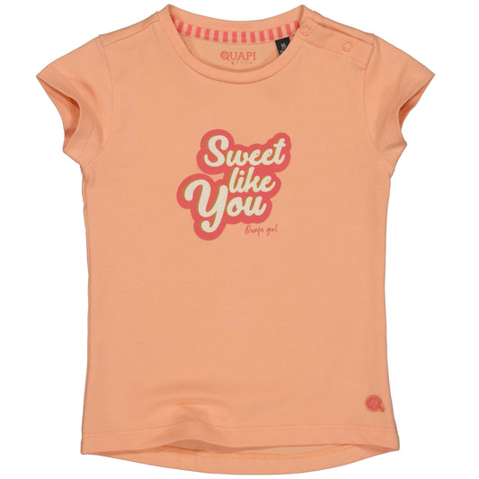 Quapi T-Shirt Peach Vanes